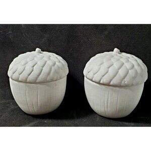 Acorn Candle Holders made from White Bisque